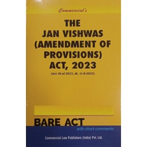 Commercial's Jan Vishwas (Amendment of Provisions) Act, 2023 Bare Act